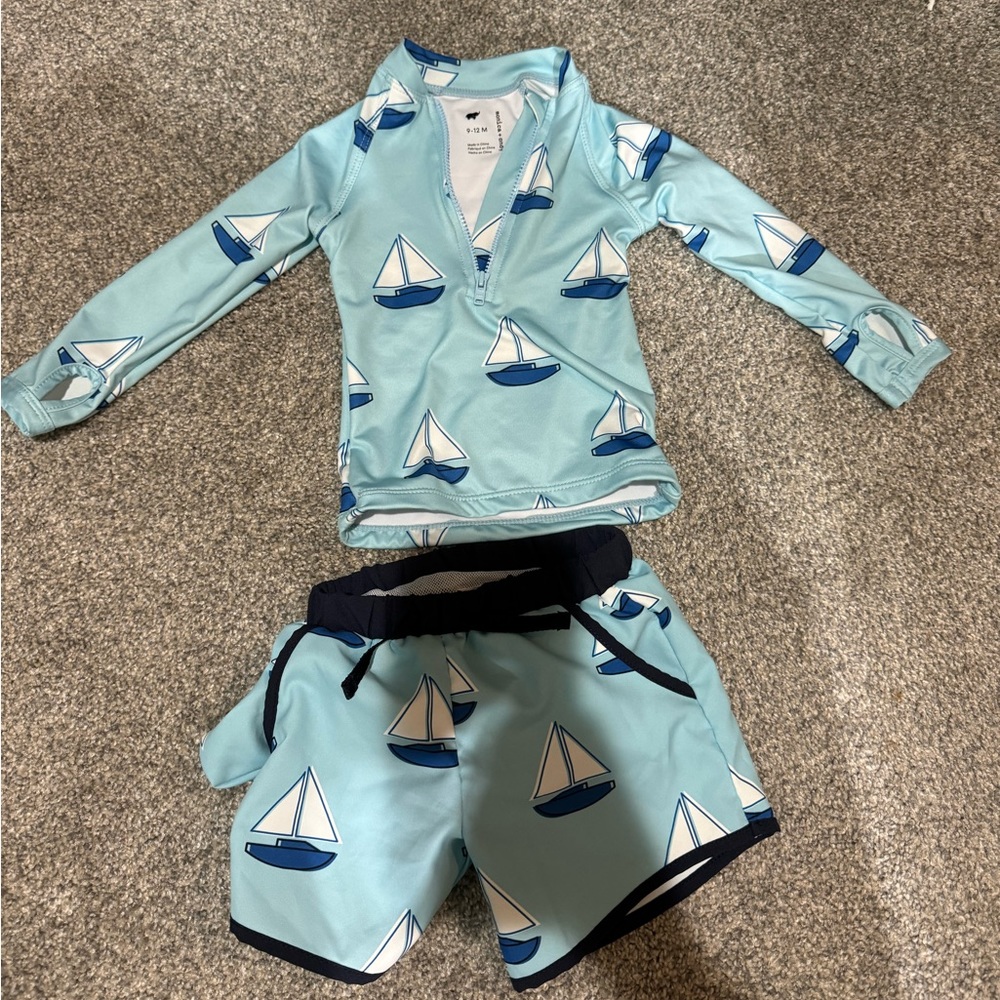 Monica & Andy baby boy swim suit